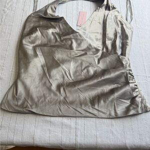 Ann Taylor Silver Camisole Top